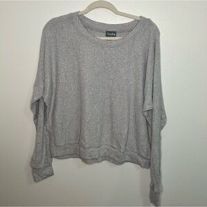 Arula ribbed soft long sleeve grey top